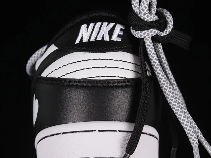 All Categories Nk SB Dunk Series Nk SB Dunk Low Low-top Sneakers Nk Dunk Low Black and White Red Panda Valentine's Day Customized Deconstructed Strap Casual Sneakers DD1503-106